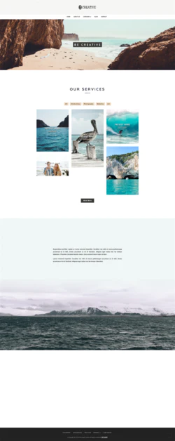 瀑布流照片相册旅行日志个人网站模板封面图