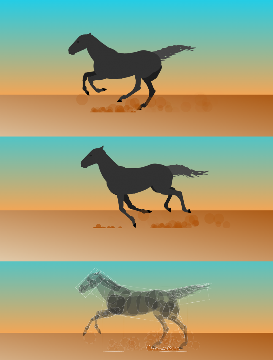 HTML制作css3动画绘制奔跑的骏马