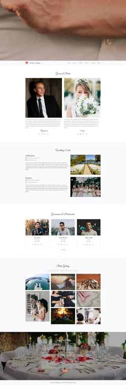 HTML5响应式结婚公司婚礼策划网站模板