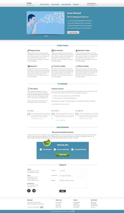 HTML5响应式企业宣传模块网站单页模板封面图