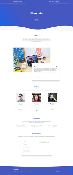 蓝色主题风格创意公司网站模板