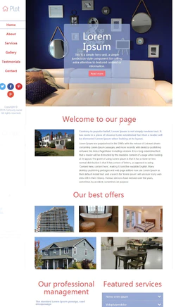 简洁漂亮的房屋租赁公司网站html模板