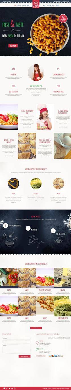 html5响应式黑色主题风格的美食订餐平台网站模板
