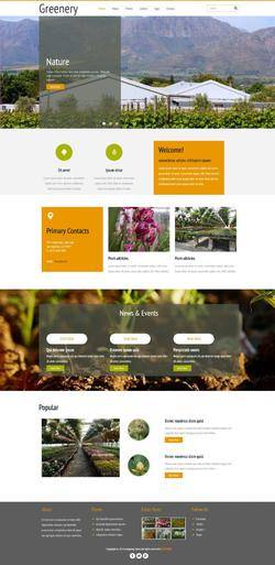 H5绿色的生态种植蔬菜花卉生产基地网站模板
