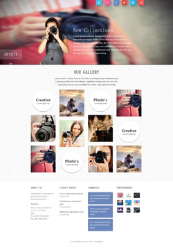 HTML5摄影爱好者的个人博客网站模板