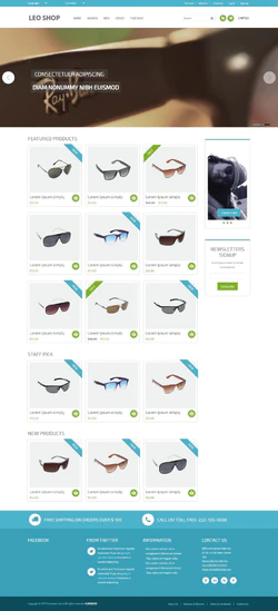 HTML5电子商务眼镜专场购物商城模板