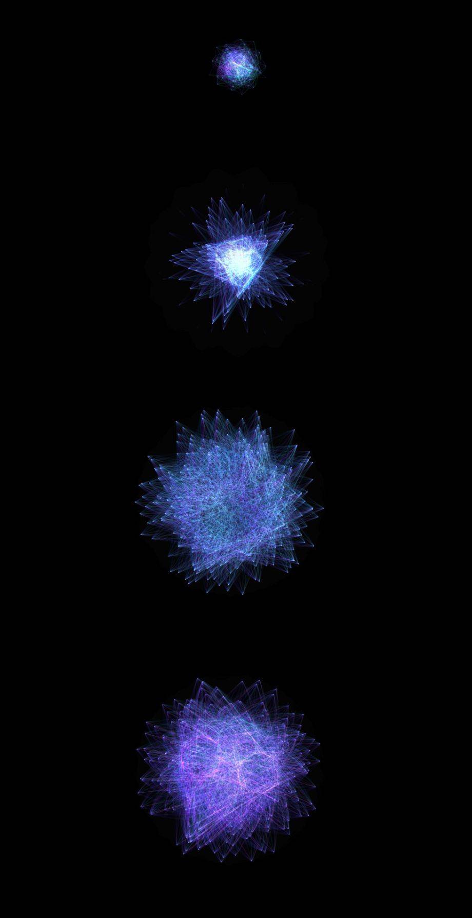 html5/canvas抽象的花纹动画炫酷粒子夜空特效