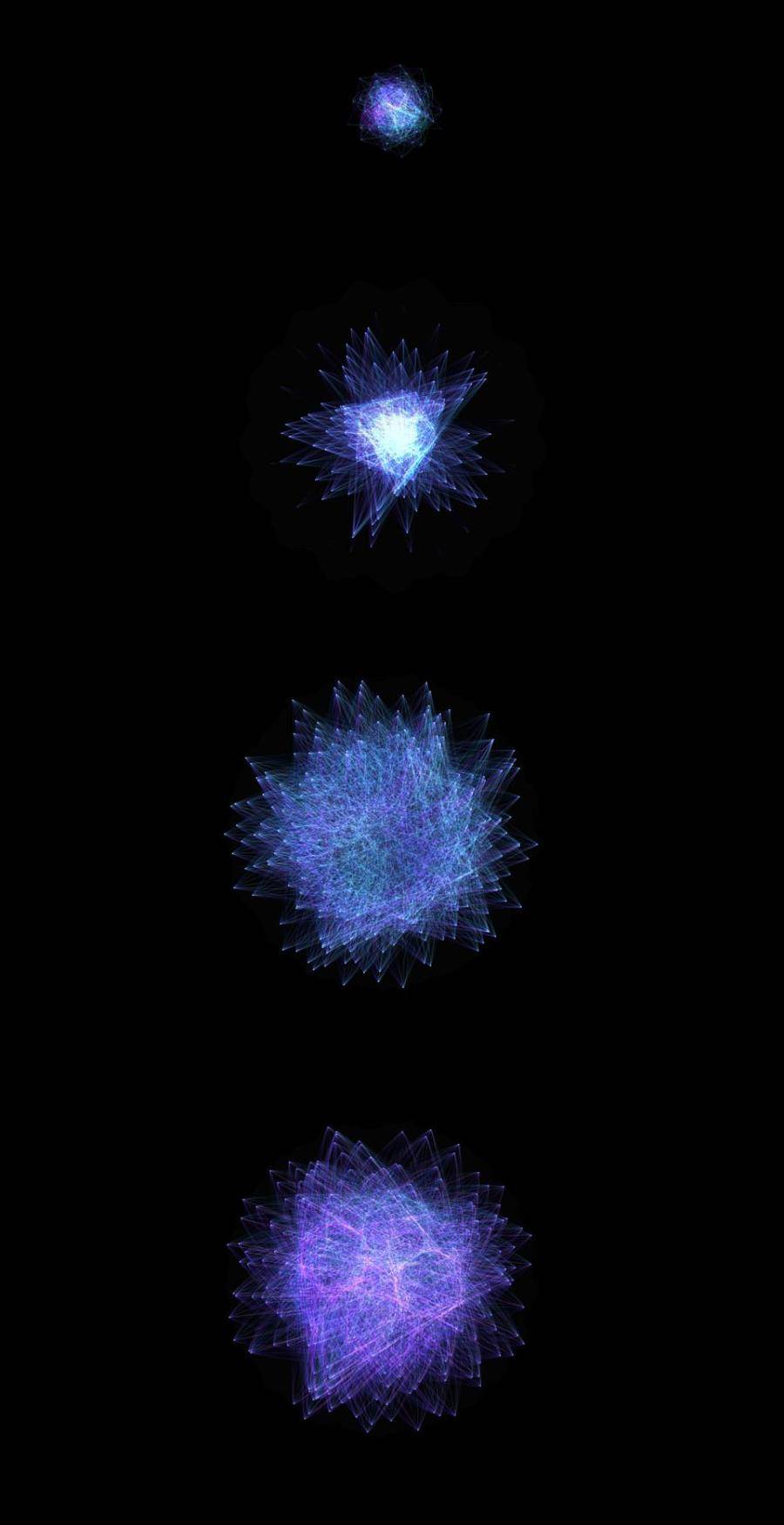html5/canvas抽象的花纹动画炫酷粒子夜空特效封面图