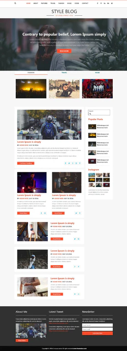 HTML5优秀个人博客音乐主题网站模板