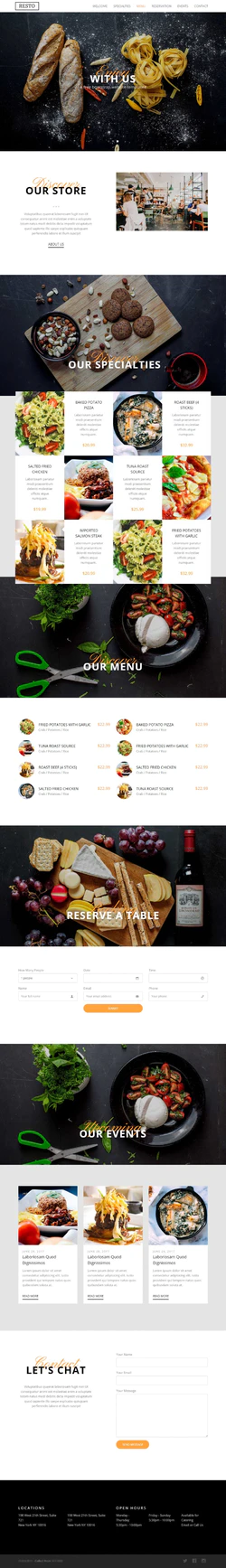 精品西式美食糕点烘焙网站模板封面图