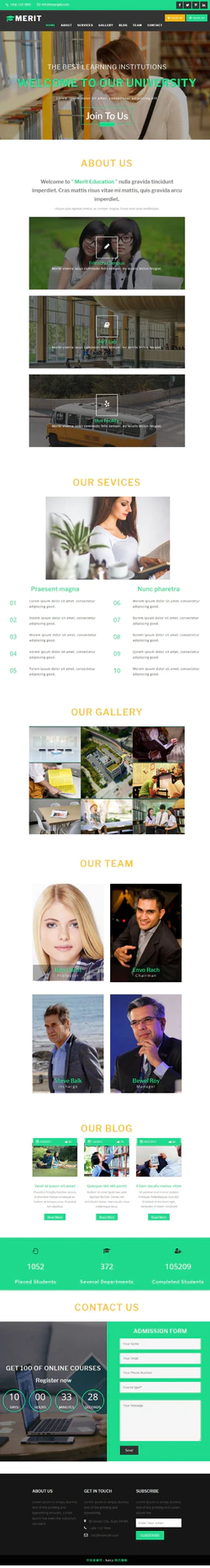 H5人才精英培训机构官方网站企业模板封面图