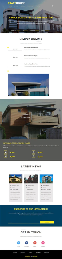 H5大型别墅设计响应式网站模板