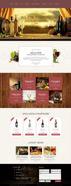 H5葡萄酒庄生产营销策划网站模板