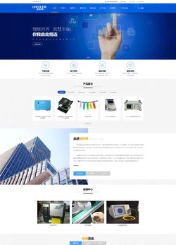 蓝色实用风格的物联网科技企业网站模板