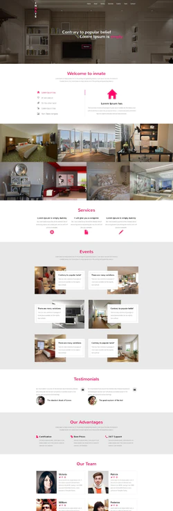 欧美风格的室内装修设计整站网站模板封面图