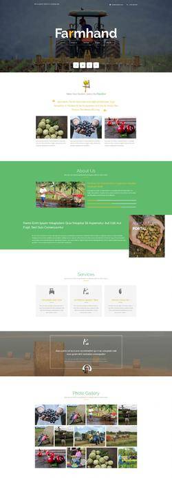 绿色欧美风格的农副产品农场种植网站模板