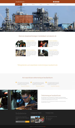 棕色欧美风格的化工生产企业网站模板