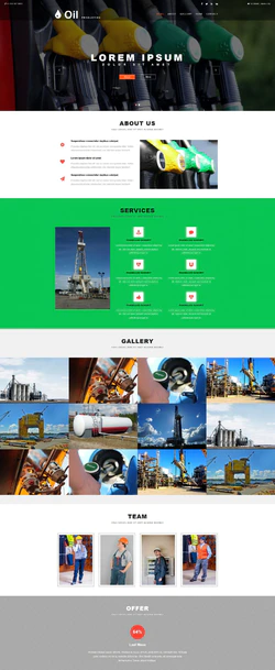 H5绿色主题石油提炼技术企业网站模板