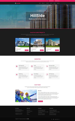 房地产建筑工程企业网站大气模板