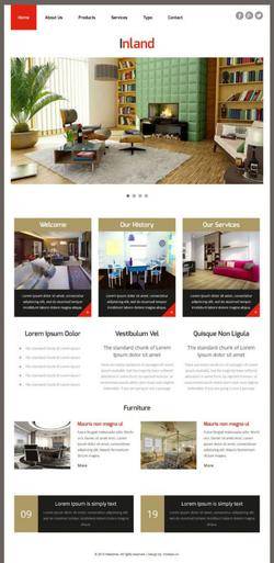 HTML5现代简约家具室内装饰公司展示整站模板