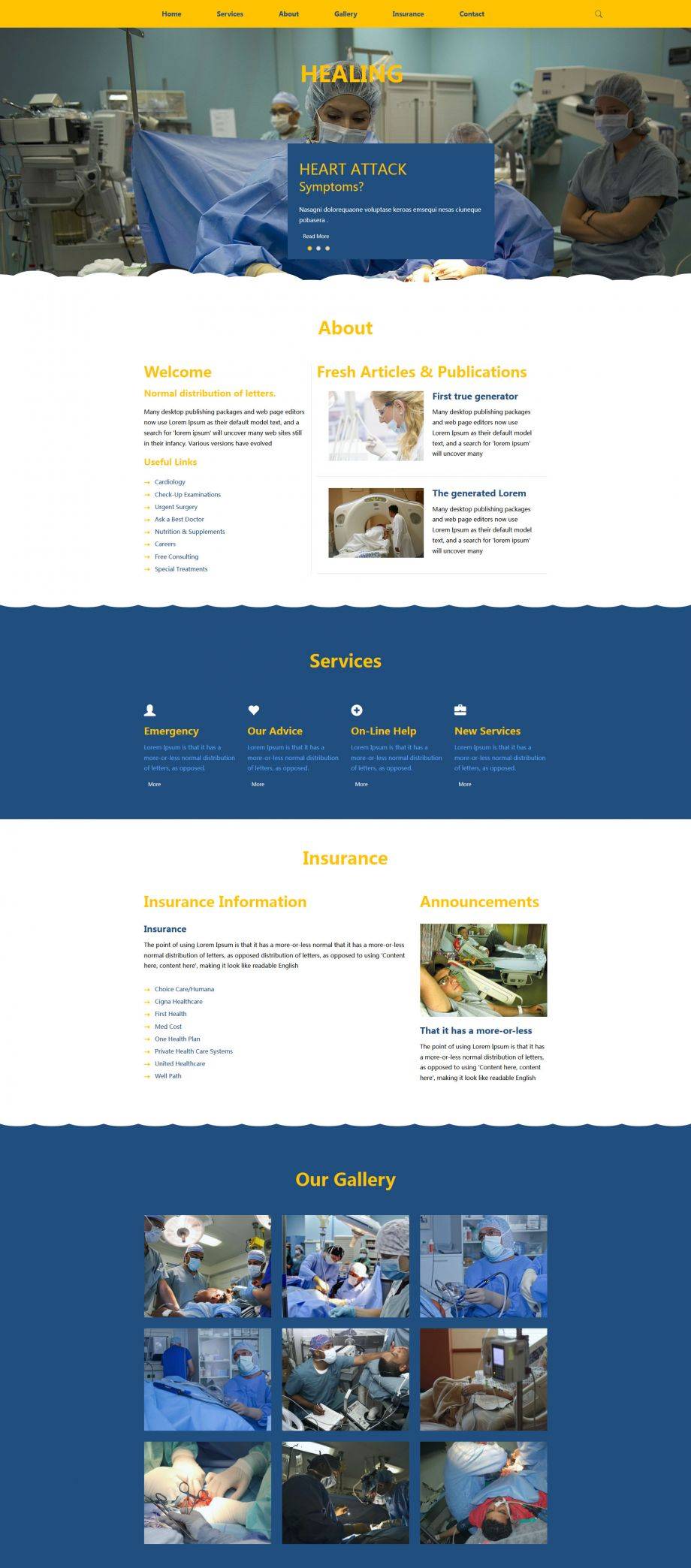H5简洁风格医疗服务机构企业网站模板