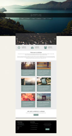 H5简洁创意风格的生活日志个人博客网站模板封面图