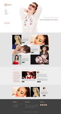 简洁风格的青春时尚主题彩妆企业网站模板