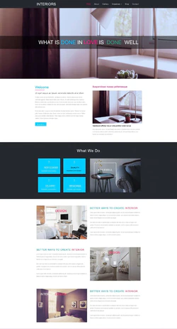 粉色简洁风格的室内设计公司网站模板