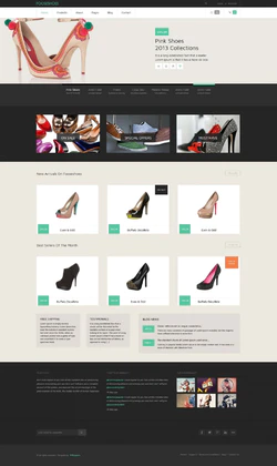绿色简洁风格的富斯女鞋商城整站网站模板