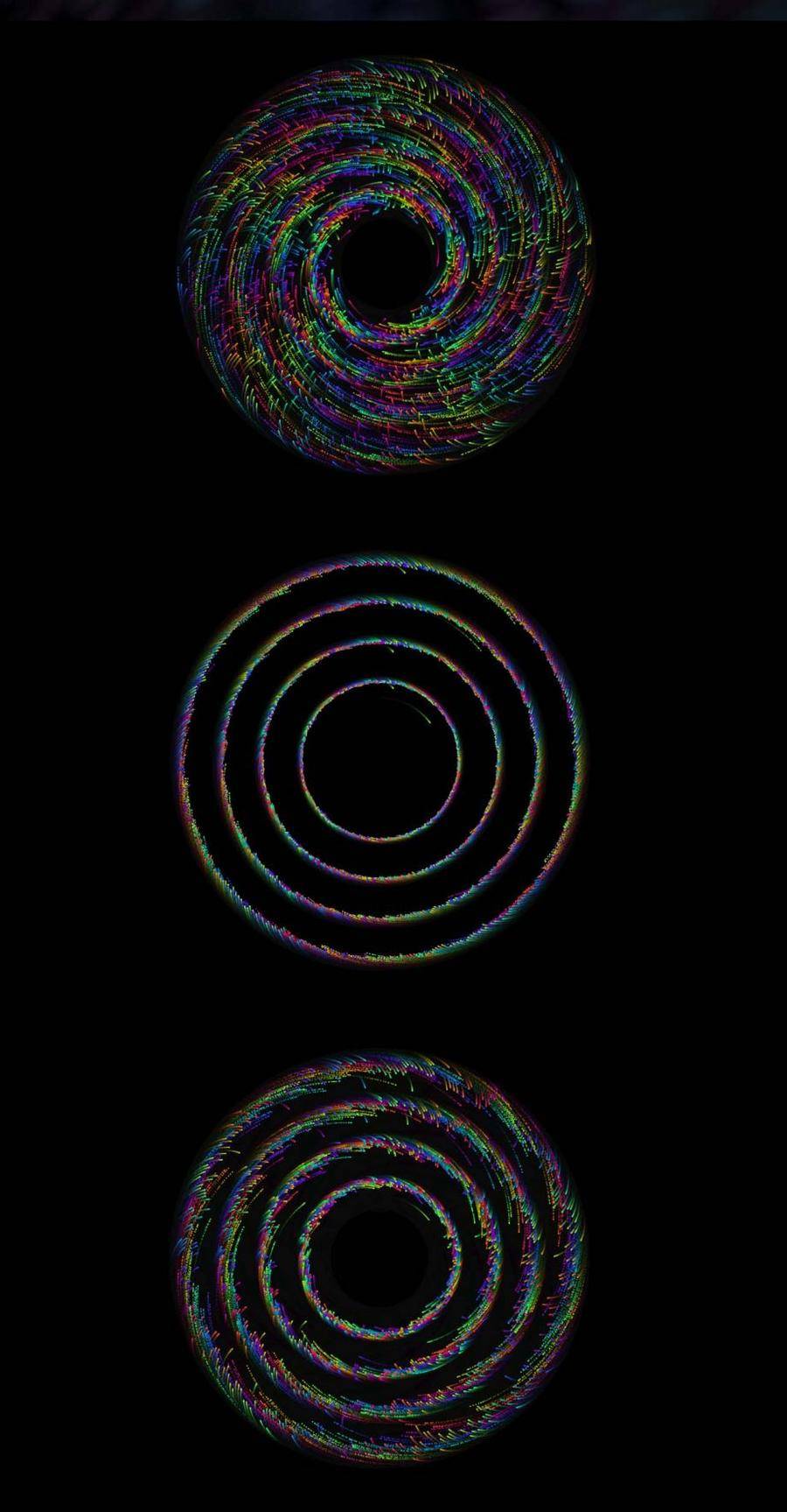 html5/canvas彩色圆圈旋转粒子动画特效封面图