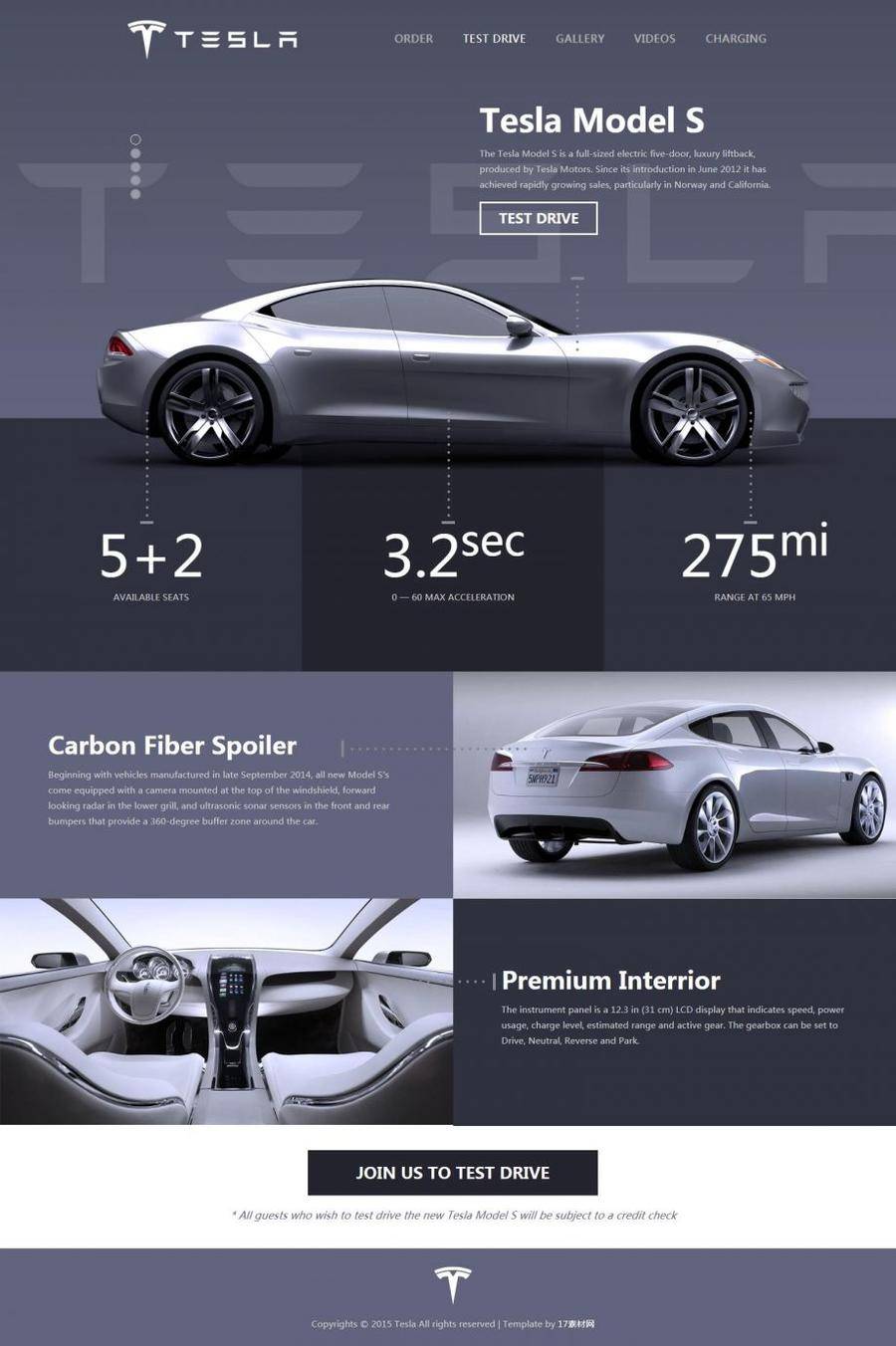 H5响应式灰色主题品牌汽车介绍官网模板封面图
