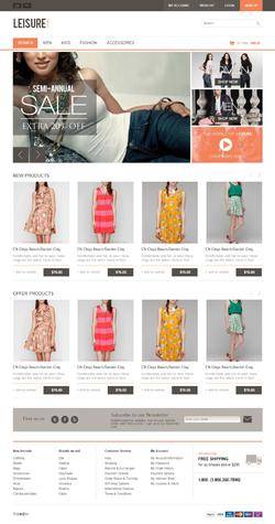 HTML5欧美风格女性服装购物商城网站模板