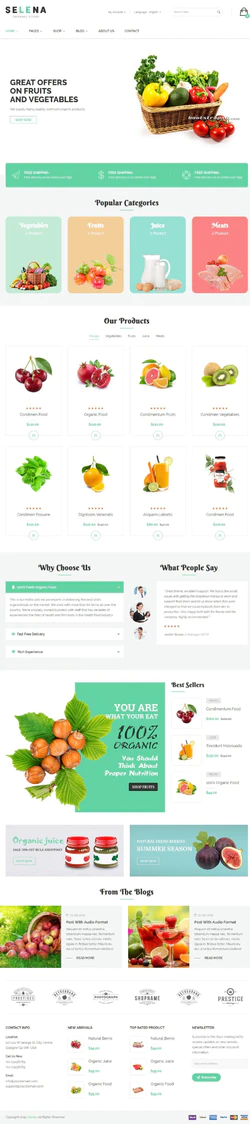 HTML水果生鲜食品网上购物商城模板