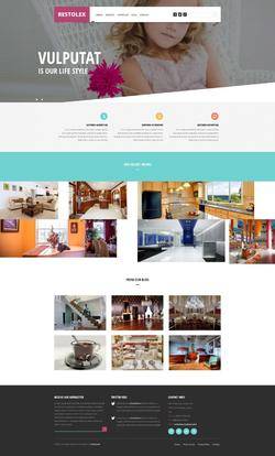 粉色简洁风格的家居装修案例整站网站模板