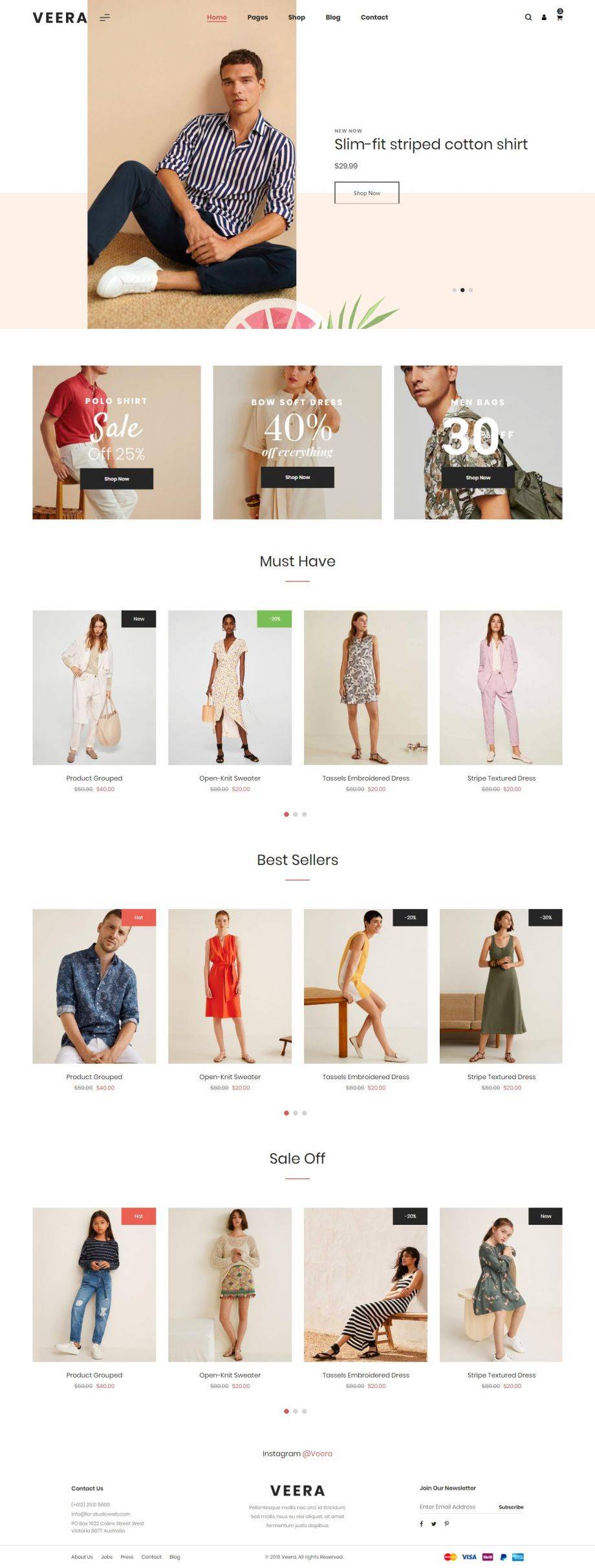 HTML响应式电子购物服装商城网站模板