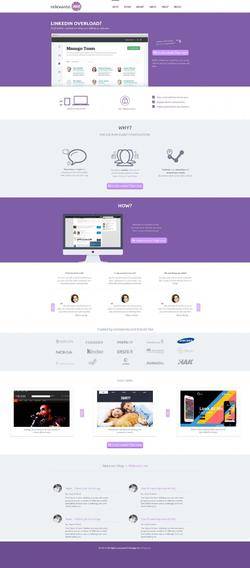 紫色简洁风格的网络信息企业网站模板