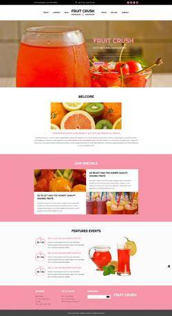 Bootstra粉色简洁响应的纯天然果汁制品店网站模板