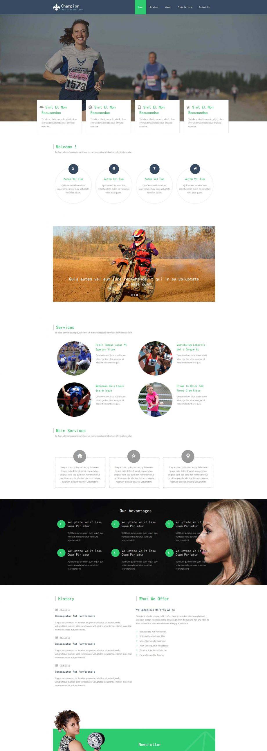Bootstra响应式的体育竞技运动比赛网站模板