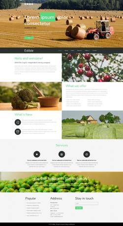 Bootstra响应式的农业果蔬产品农庄网站模板