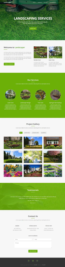 HTML园林花园绿化养护公司网站模板