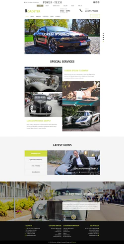 Bootstra响应式的高端跑车企业展示网站模板