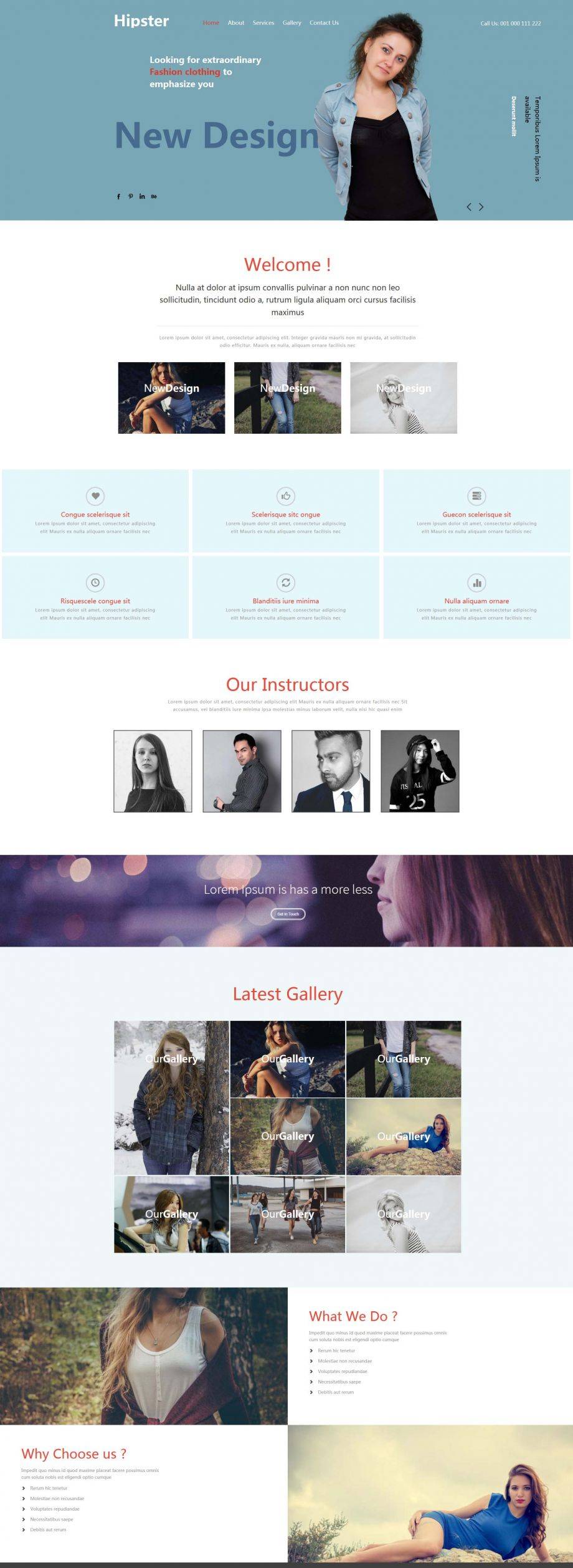 Bootstra响应式时尚新潮服装设计师企业网站模板