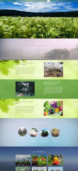 Bootstra绿色简洁响应式的农场蔬菜农产品网站模板