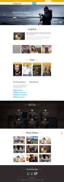 Bootstra响应式的创意摄影艺术团队网站模板