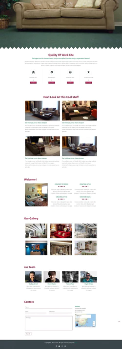 Bootstra响应式的家居沙发产品行业展示网站模板