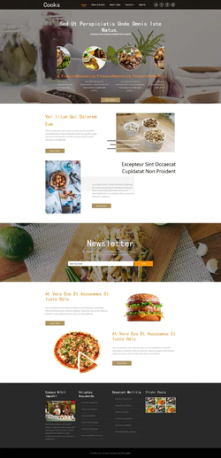Bootstra响应式的西餐烹饪美食网站模板