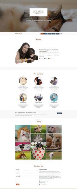 Bootstra响应式的宠物机构服务网站模板