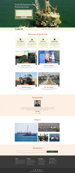 Bootstra绿色简洁响应式的石油化工工程网站模板