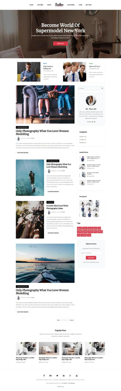 HTML简洁风格的个人博客网站模板
