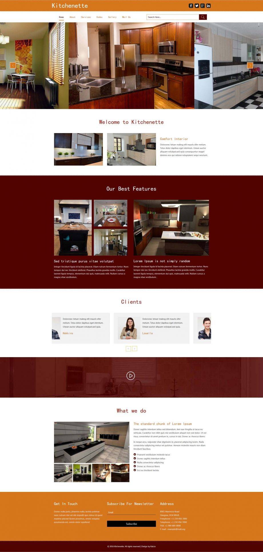 Bootstra响应式的厨房整体设计行业网站模板